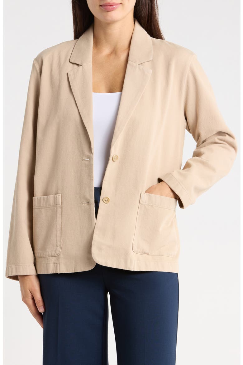 Cotton Blazer, Main, color, WHEAT
