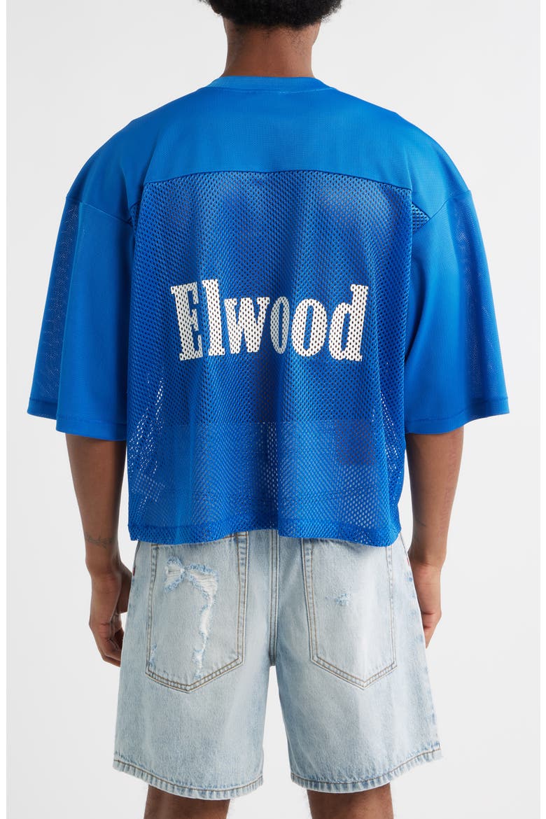 Oversize Crop Mesh Football Jersey (Nordstrom Exclusive), Alternate, color, COBALT