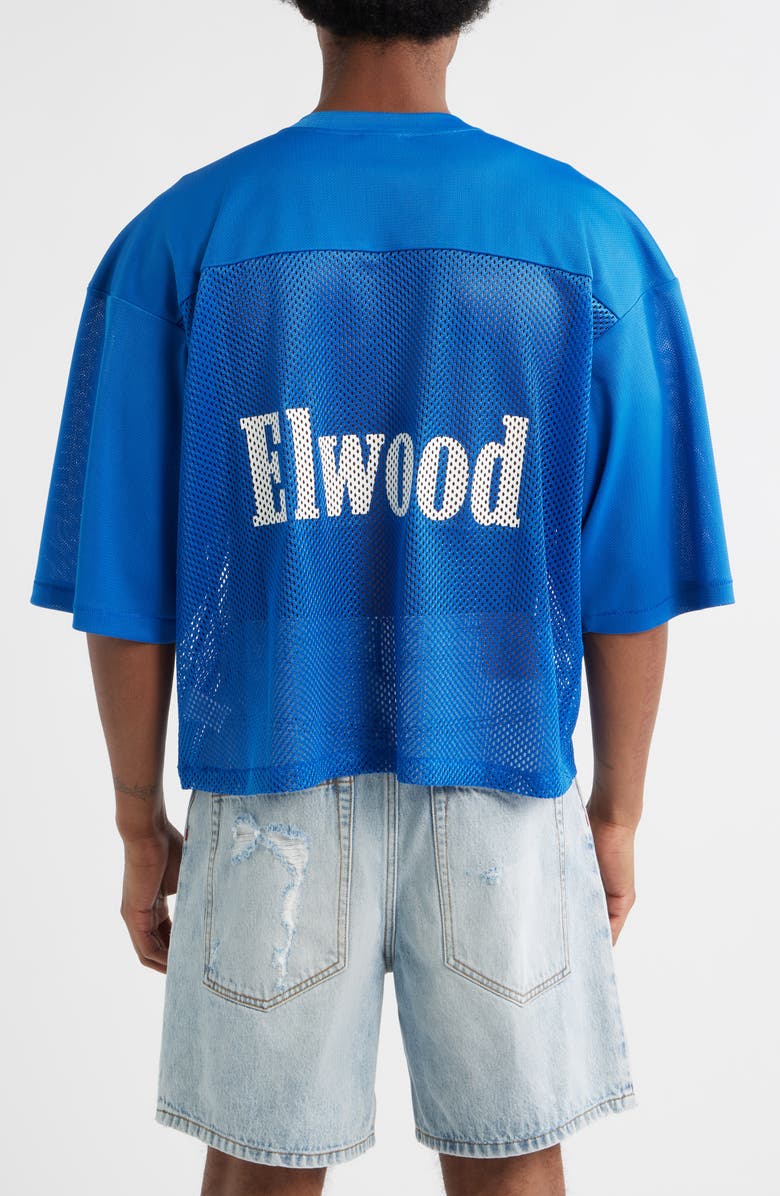 Elwood Oversize Crop Mesh Football Jersey, Alternate, color, Cobalt