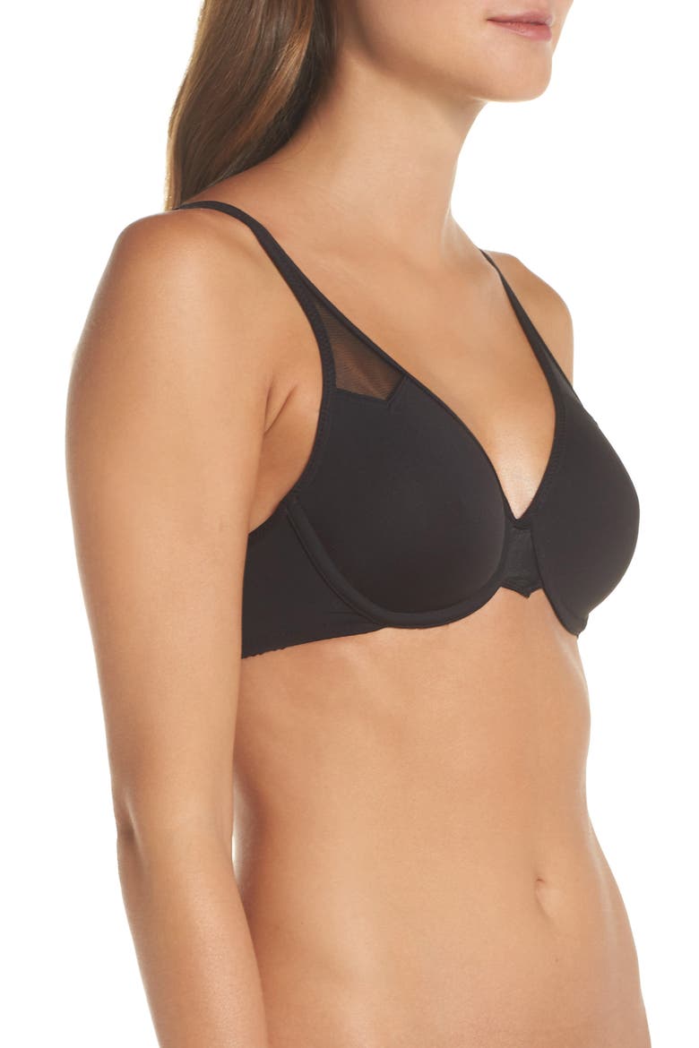 Seamless Underwire Bra, Alternate, color, BLACK