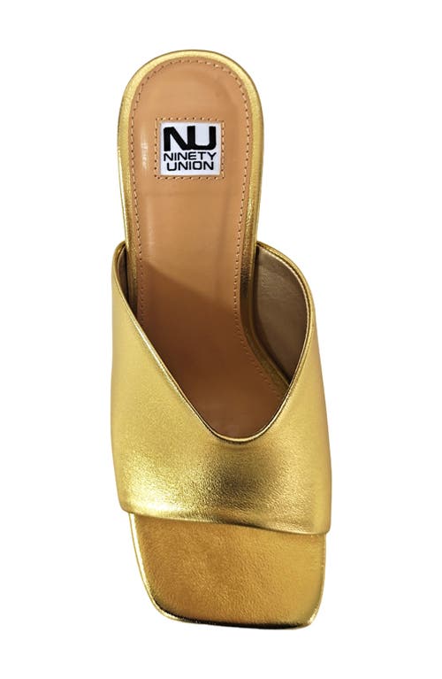Ninety Union Gypsy Square Toe Mule In Gold
