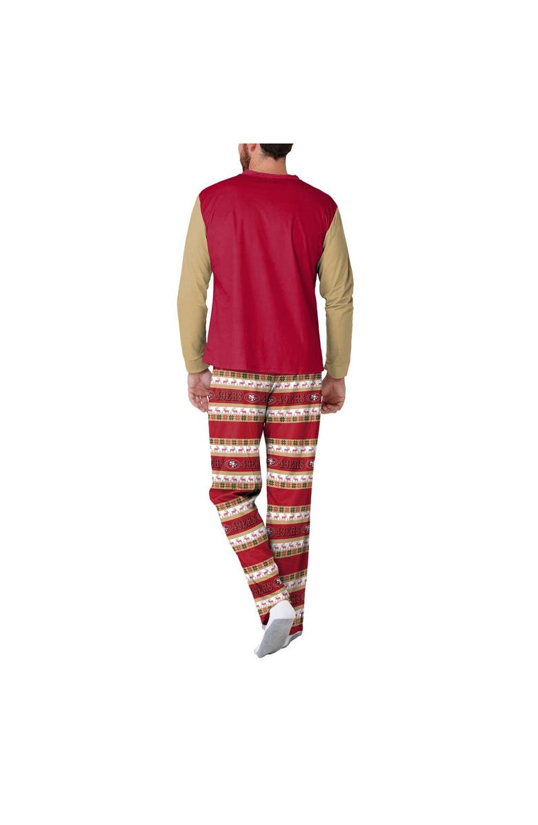 FOCO Men's FOCO Scarlet San Francisco 49ers Team Ugly Pajama Set, Alternate, color, 