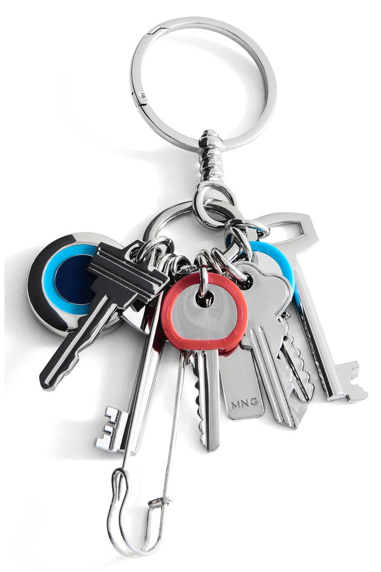 Charms Key Ring, Main, color, SILVER