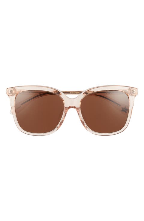 Keana 54mm Low Bridge Medium Width Polarized Square Sunglasses