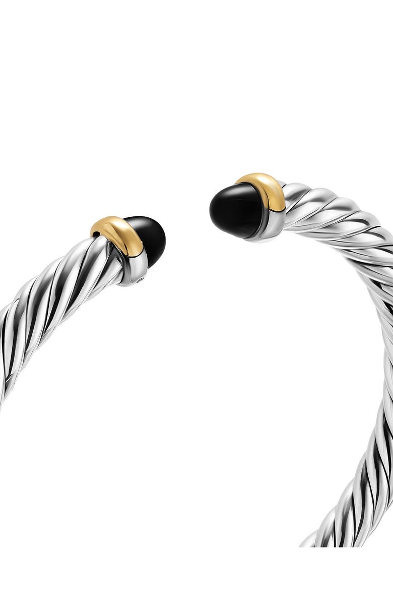 David Yurman Cablespira<sup>®</sup> Flex Bracelet, 6mm, Alternate, color, Black Onyx