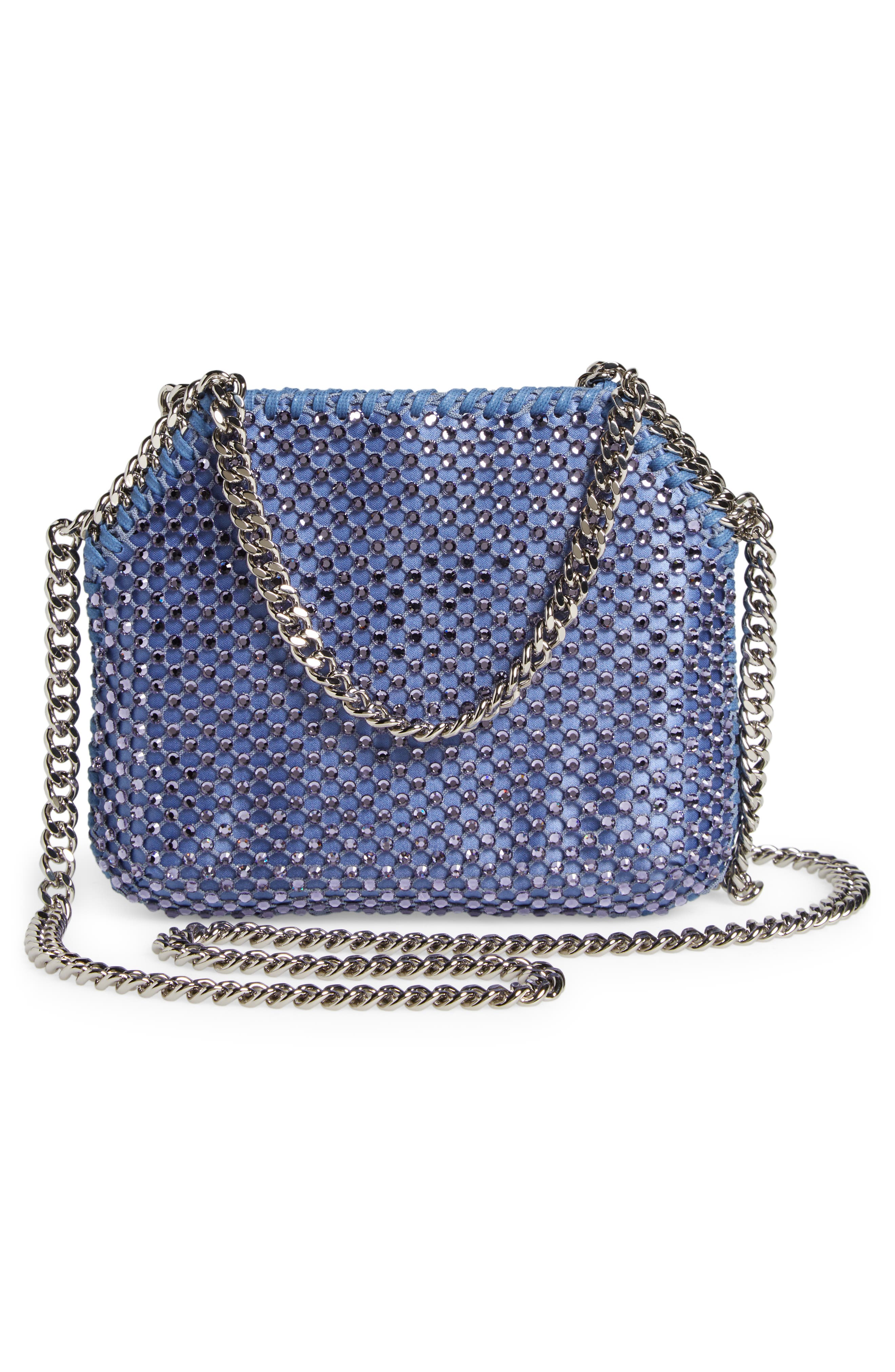 Stella McCartney Tiny Falabella Crystal Mesh Tote, Alternate, color, 