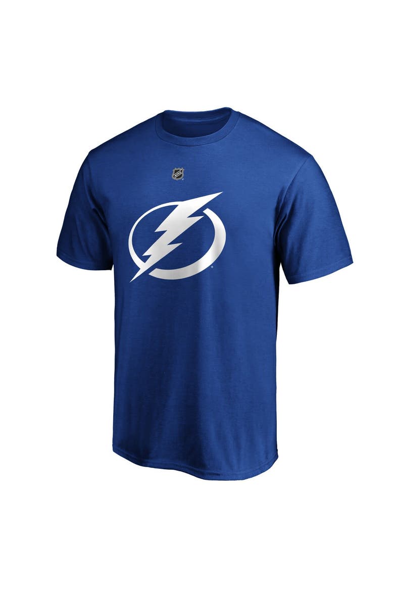 Men's Fanatics Branded Nikita Kucherov Blue Tampa Bay Lightning Team Authentic Stack Name & Number T-Shirt, Alternate, color, Blue