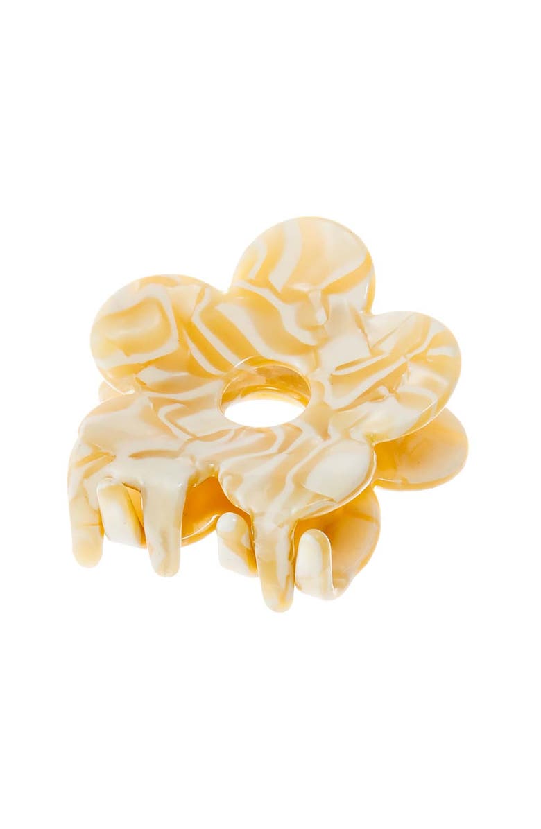 BY ADINA EDEN Small Flower Hair Claw Clip, Alternate, color, Beige