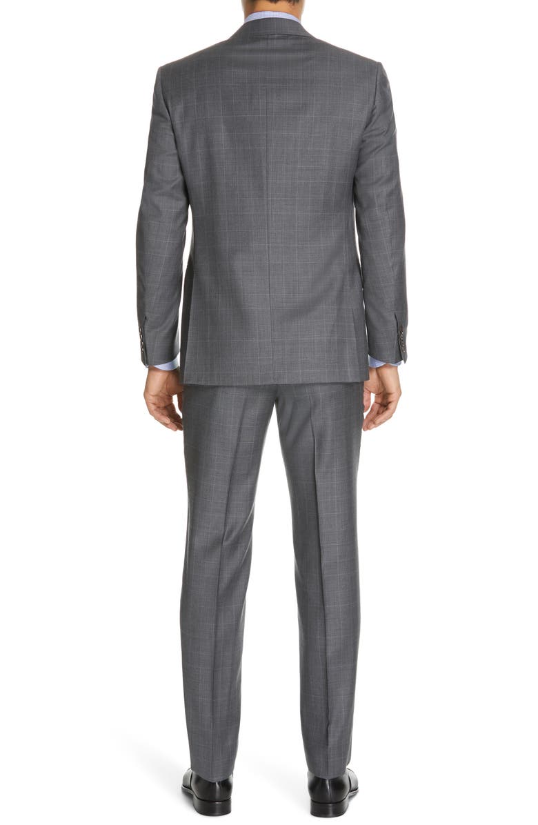 Canali Sienna Classic Fit Plaid Wool Suit, Alternate, color, Grey