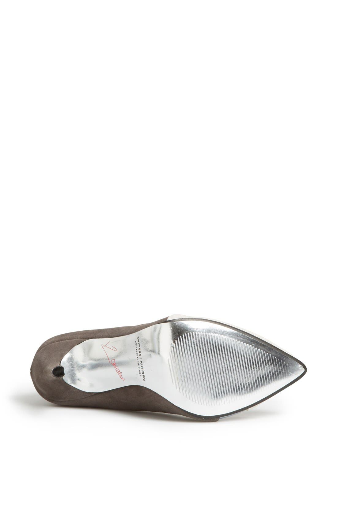 'Caye' Pump, Alternate, color, WHITE/ GREY SUEDE