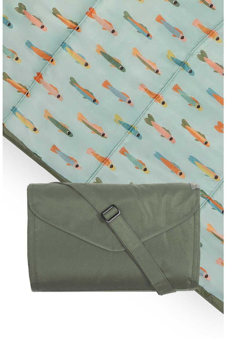 '5 x 5 On-the-Go' Foldable Outdoor Blanket, Main, color, MINNOW POND