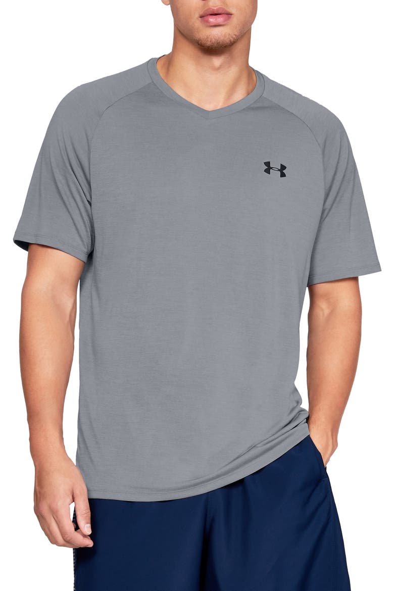Loose Fit Tech Tee, Main, color, STEEL/ BLACK