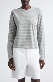 Kallmeyer Wynn Stripe Long Sleeve Cotton T-Shirt