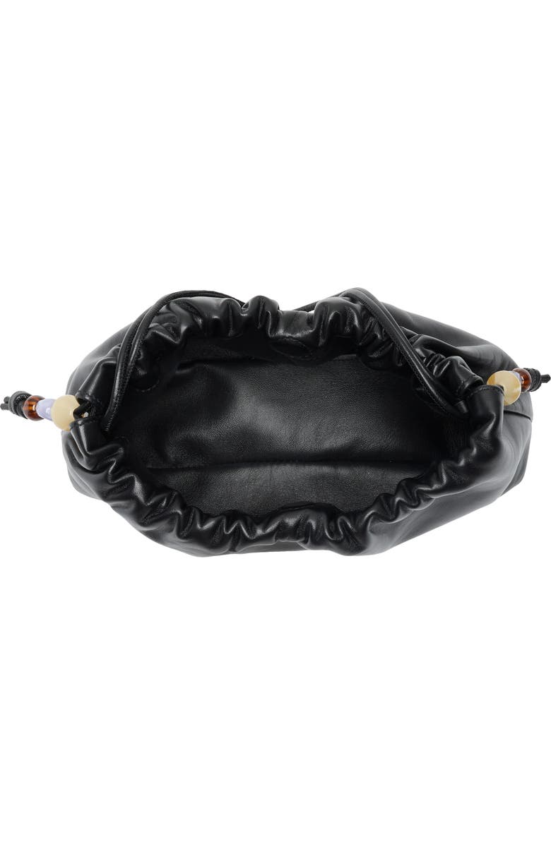 Reformation Solene Small Leather Pouch, Alternate, color, Black Leather