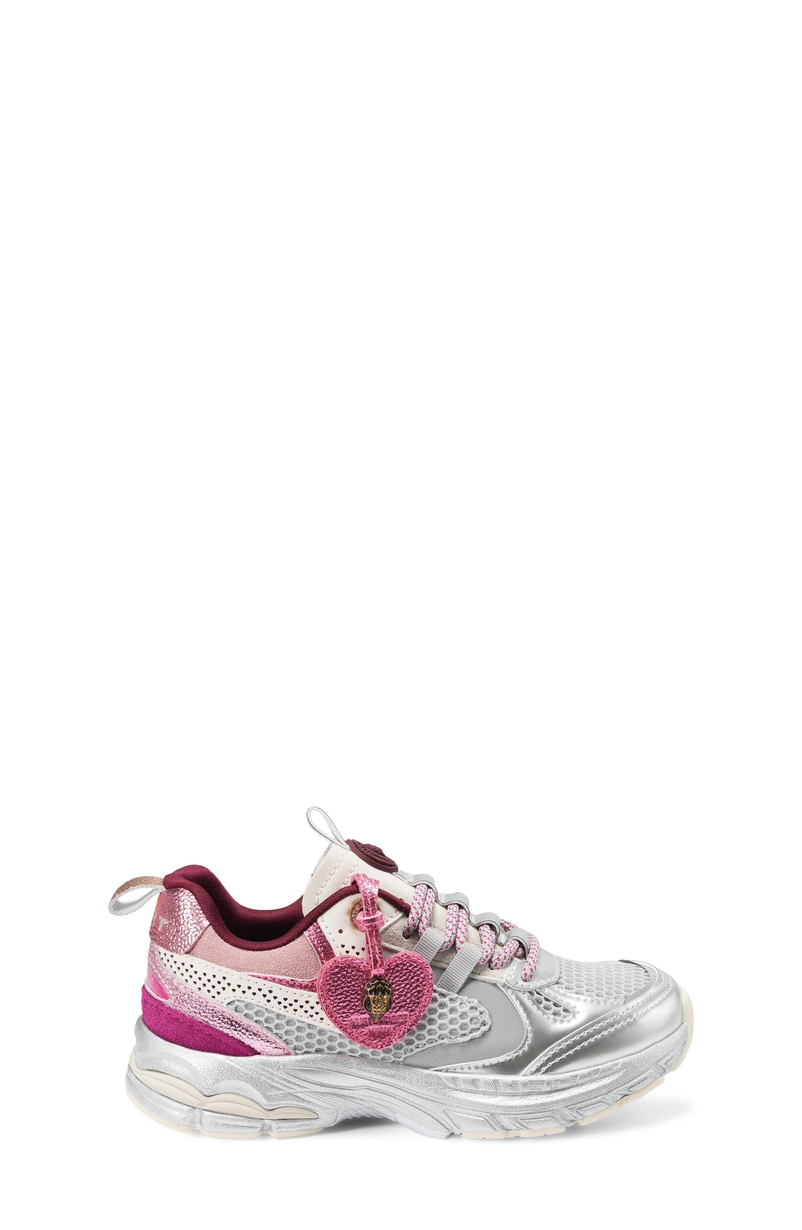Kurt Geiger London Kids' Mini Kurt Sneaker, Alternate, color, Pink/ Silver