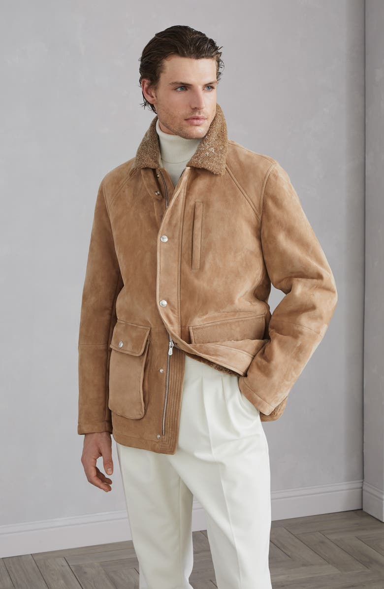 Brunello Cucinelli Shearling field jacket, Alternate, color, 
