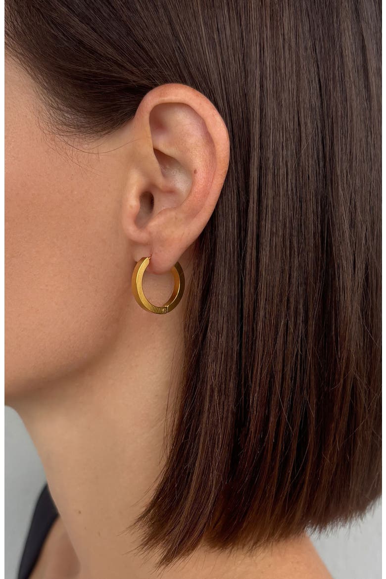 Set of 3 Hoop Earrings, Alternate, color, GOLD