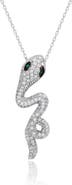 SUZY LEVIAN Pavé Cubic Zirconia Wild Snake Pendant Necklace