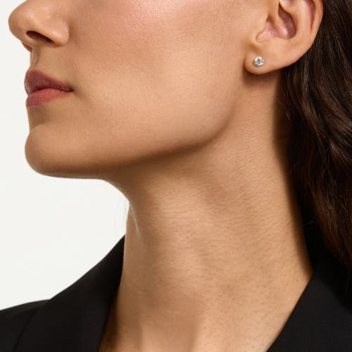 Bliss Diamond Certified 1ct Tw Round Diamond Studs 14k Gold Lab Grown In Silver