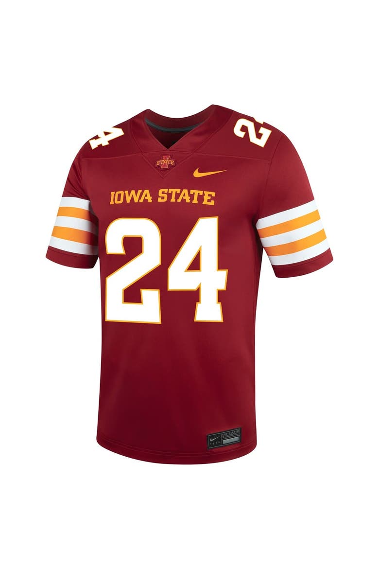 Men's Nike #24 Cardinal Iowa State Cyclones Untouchable Football Jersey, Alternate, color, Cardinal