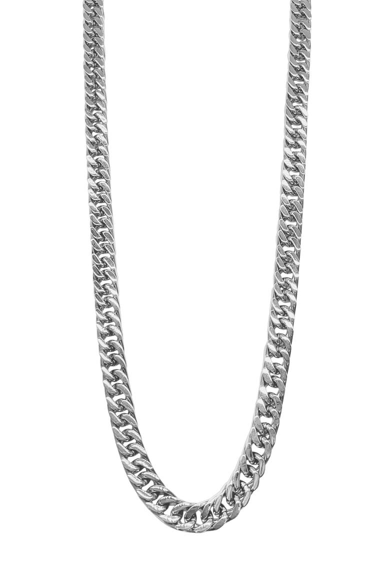 Chain Necklace & Beaded Bracelet Set, Alternate, color, SILVER