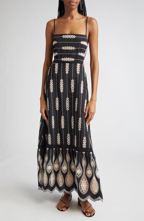 Nostalgica Embroidered Maxi Dress