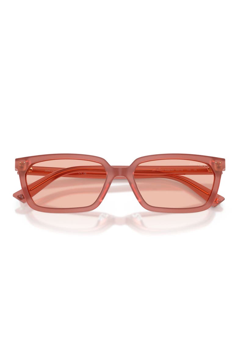 55mm Rectangular Sunglasses, Alternate, color, OPALINE PINK / DARK PINK
