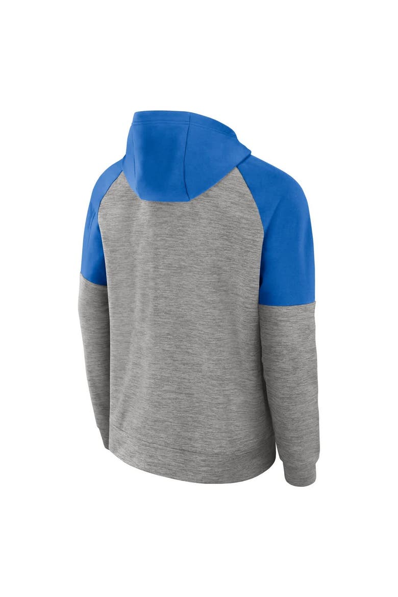 Men's Jordan Brand Heather Gray UCLA Bruins Fitness Raglan Performance Full-Zip Hoodie, Alternate, color, Heather Gray