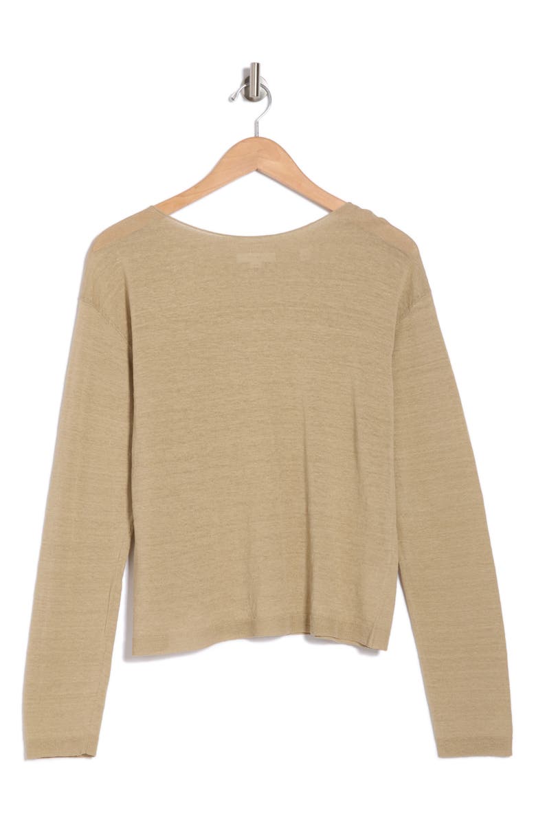 Vince Dropped Shoulder Boat Neck Sweater, Alternate, color, Sepia
