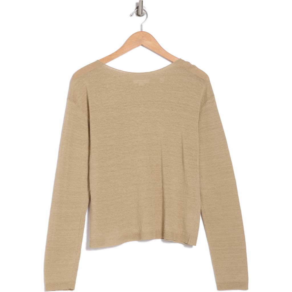 Vince Trimless Wool & Cashmere-blend Sweater In Sepia
