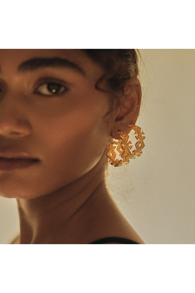 SAFA HOOPS, Alternate, color, Gold Plated