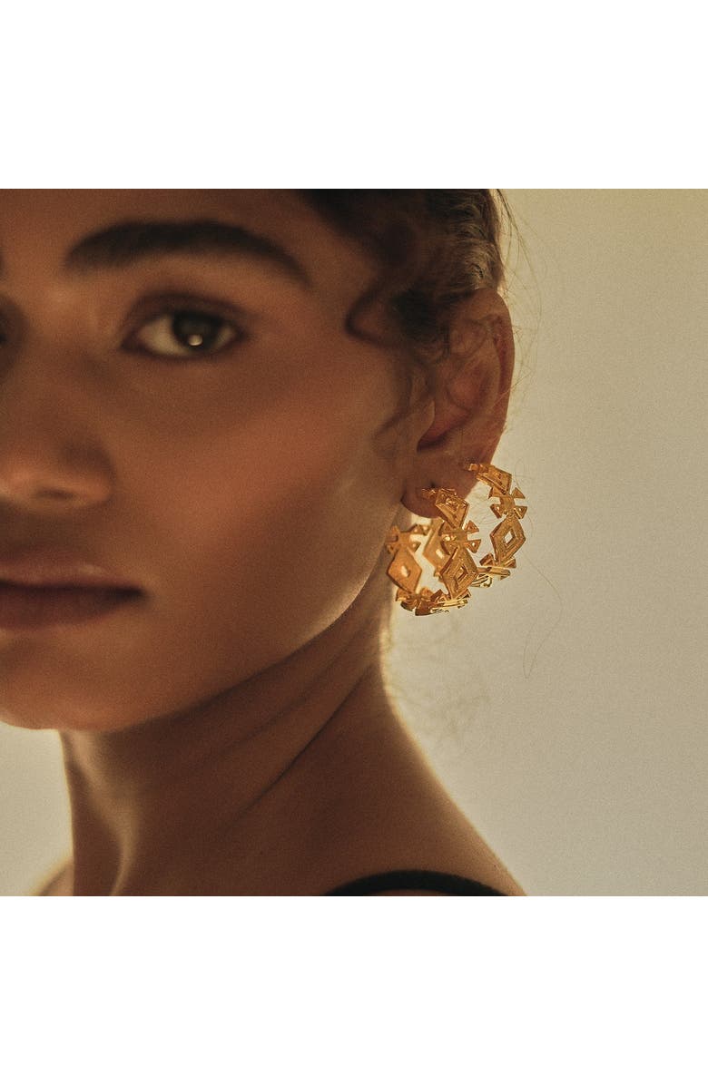 Dhwani Bansal SAFA HOOPS, Alternate, color, Gold Plated