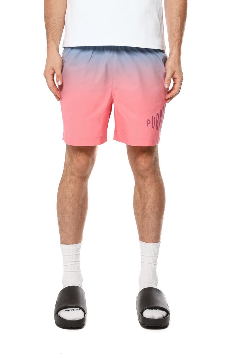 PURPLE BRAND All Around Water Repellent Shorts, Main, color, Pink