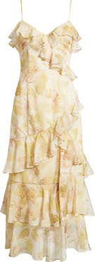 Lulus Tessia Ruffle Evening Dress