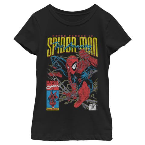 Girls' Distressed The Amazing Comic Cover Short Sleeve T-shirt