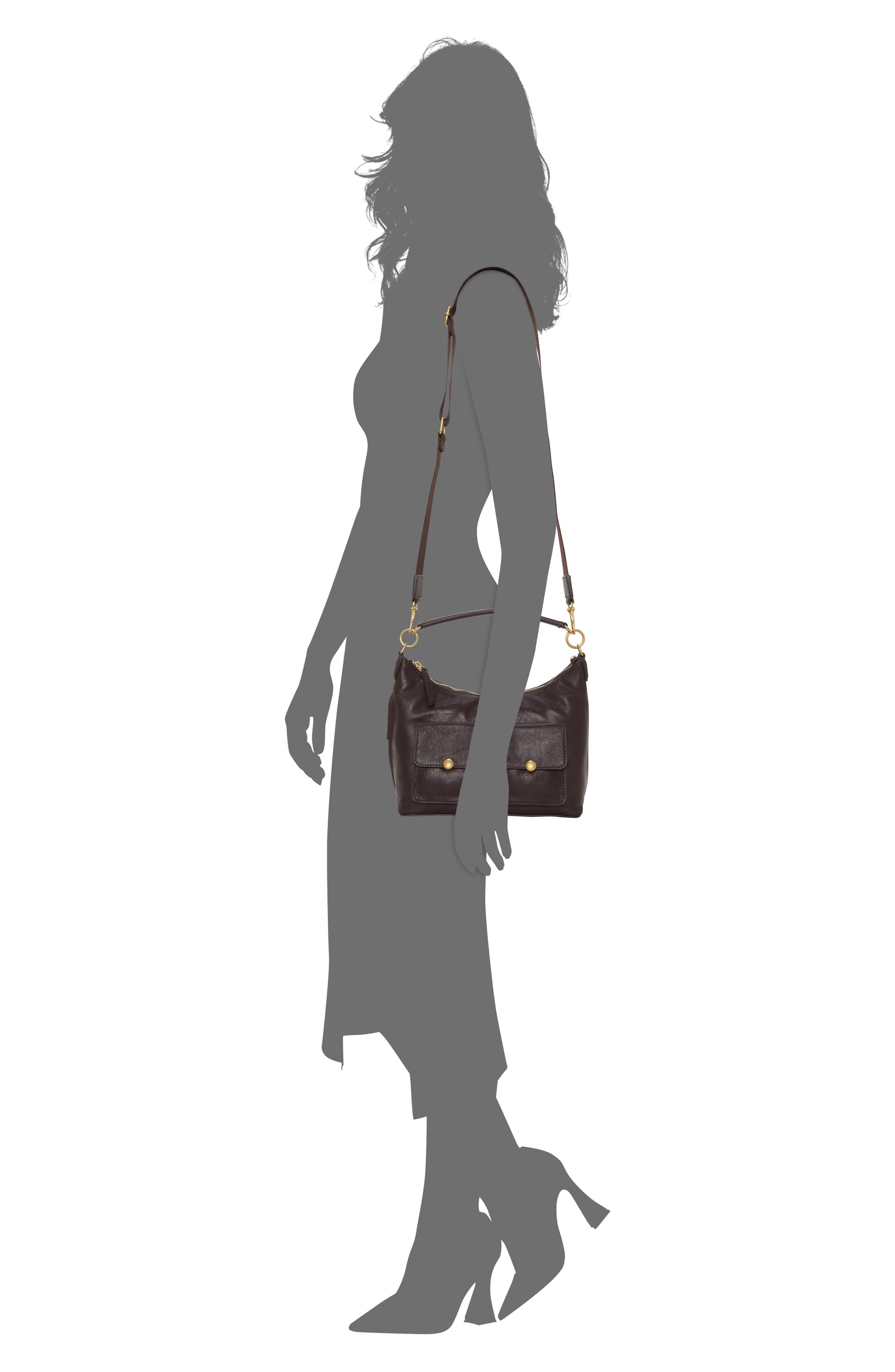 Carly Leather Shoulder Bag, Alternate, color, BROWN