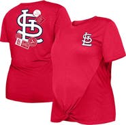 New Era Women's New Era Red St. Louis Cardinals Plus Size Two-Hit Front Knot T-Shirt