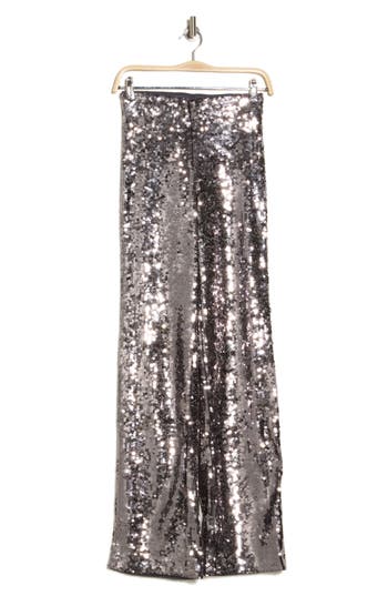 GOOD AMERICAN GOOD AMERICAN SEQUIN FLARE PANTS 