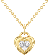 Everlee Puffy Heart Bezel Lab Diamond Pendant in 14K