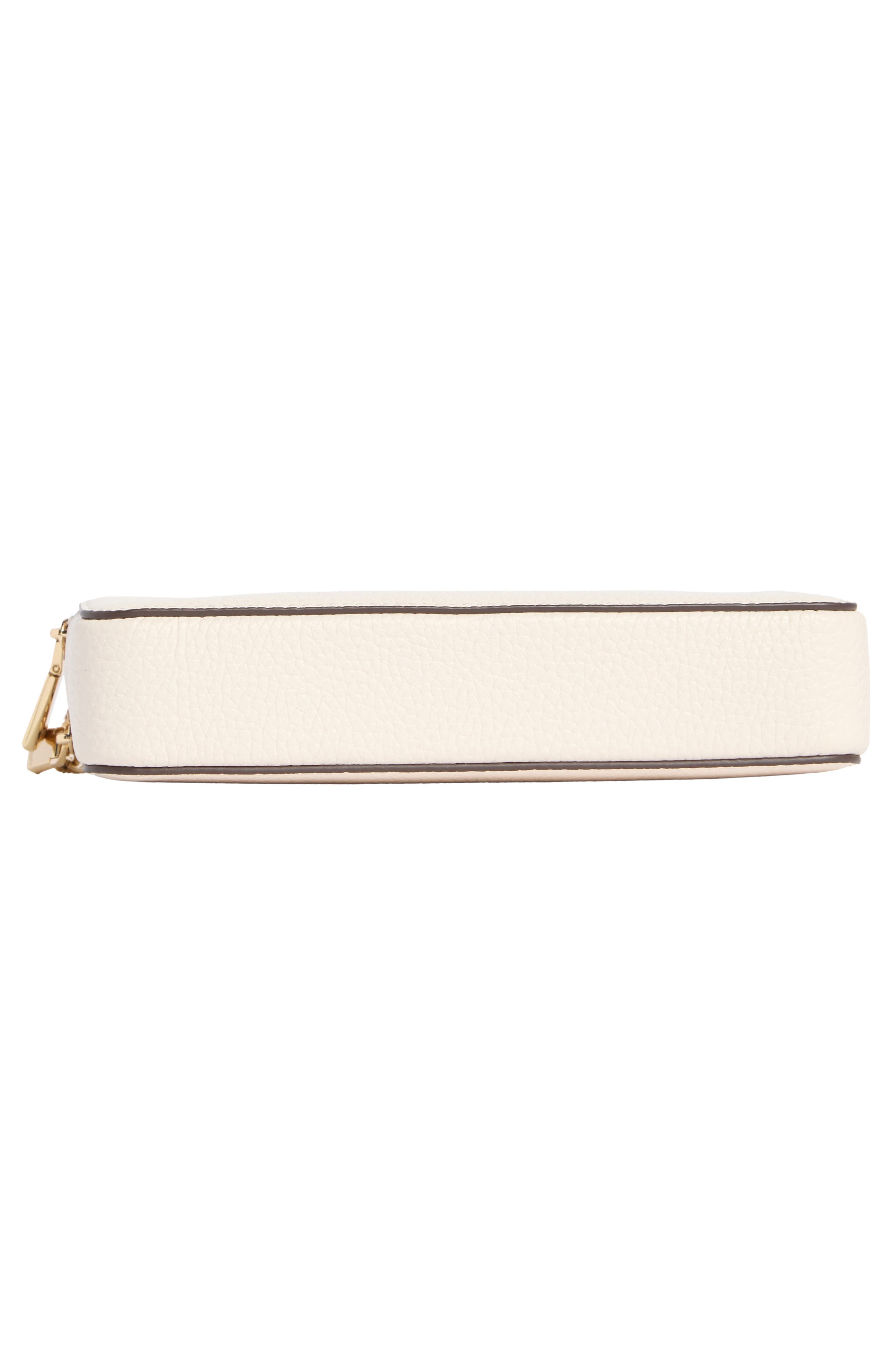 Kate Spade New York taylor pebbled leather double zip crossbody bag, Alternate, color, Parchment