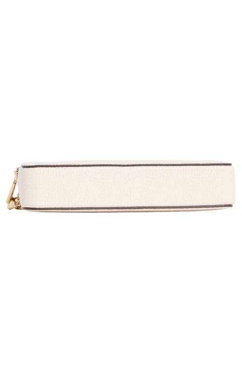 Kate Spade New York Taylor Pebbled Leather Double Zip Crossbody Bag In White