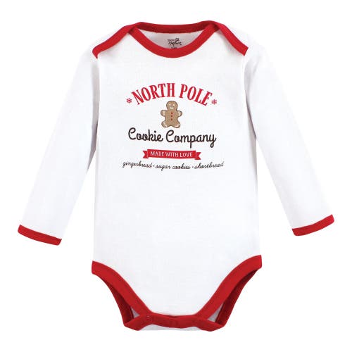 Touched By Nature Organic Cotton Long-sleeve Bodysuits In Multi