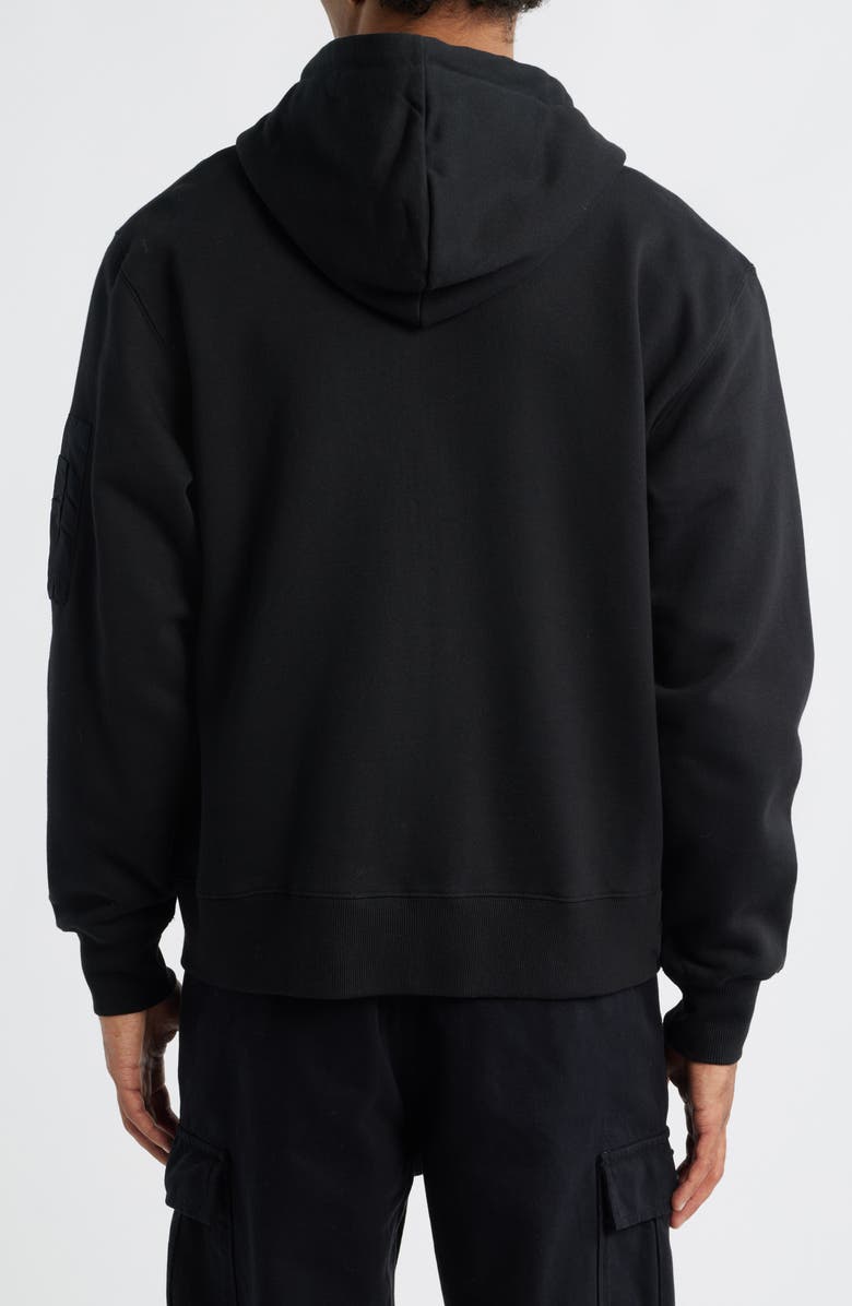 Alpha Industries Utility Pocket Cotton Fleece Zip Hoodie, Alternate, color, Black