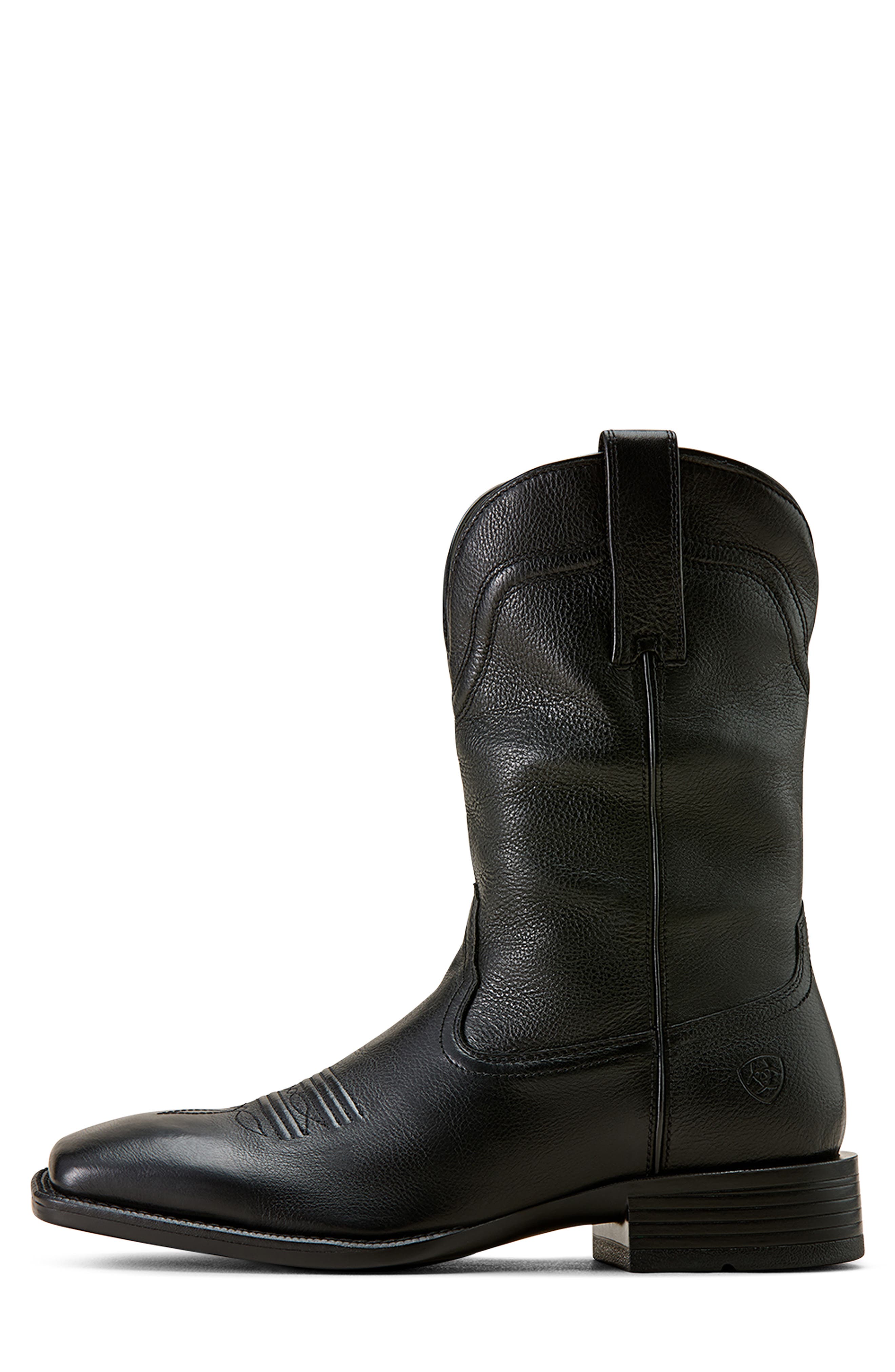 Ariat Alden Wide Square Toe Western Boot, Alternate, color, Black