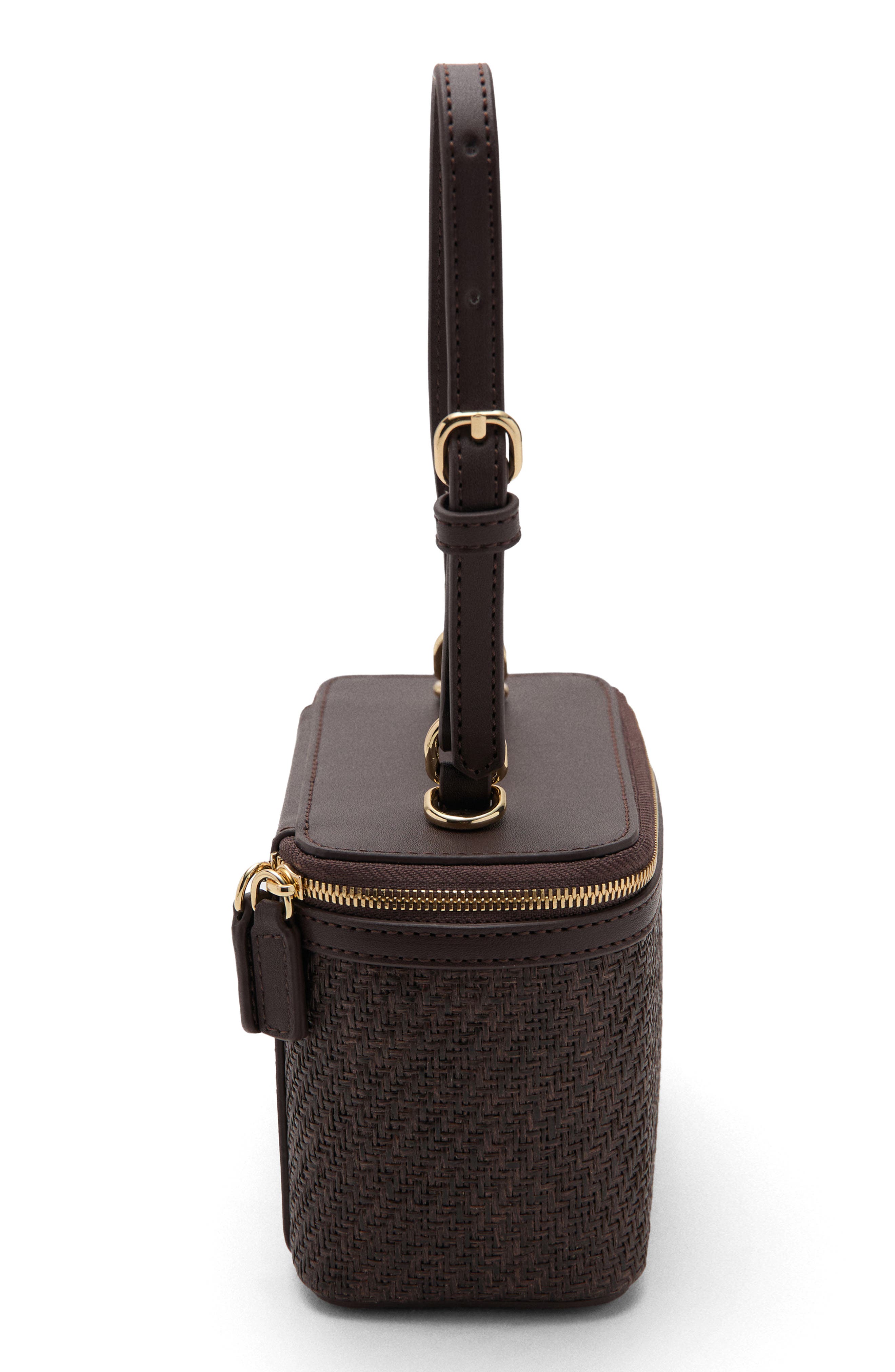 MANGO Raffia Toiletry Bag, Alternate, color, 