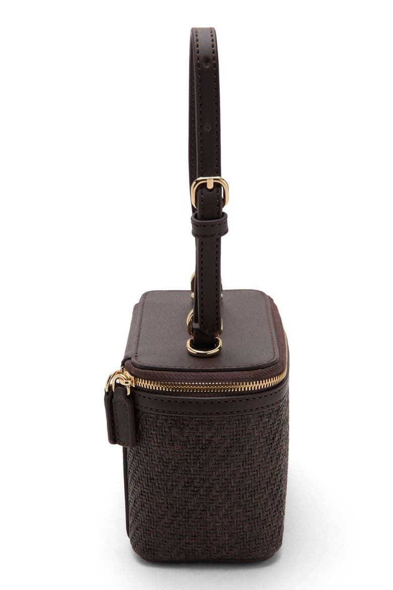 Raffia Toiletry Bag, Alternate, color, CHOCOLATE