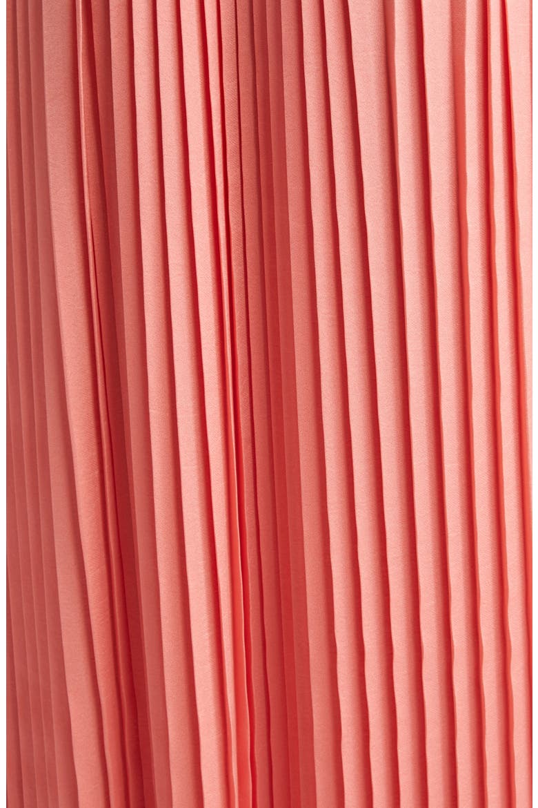 Adalyn Cowl Neck Pleated Maxi Dress, Alternate, color, CORAL