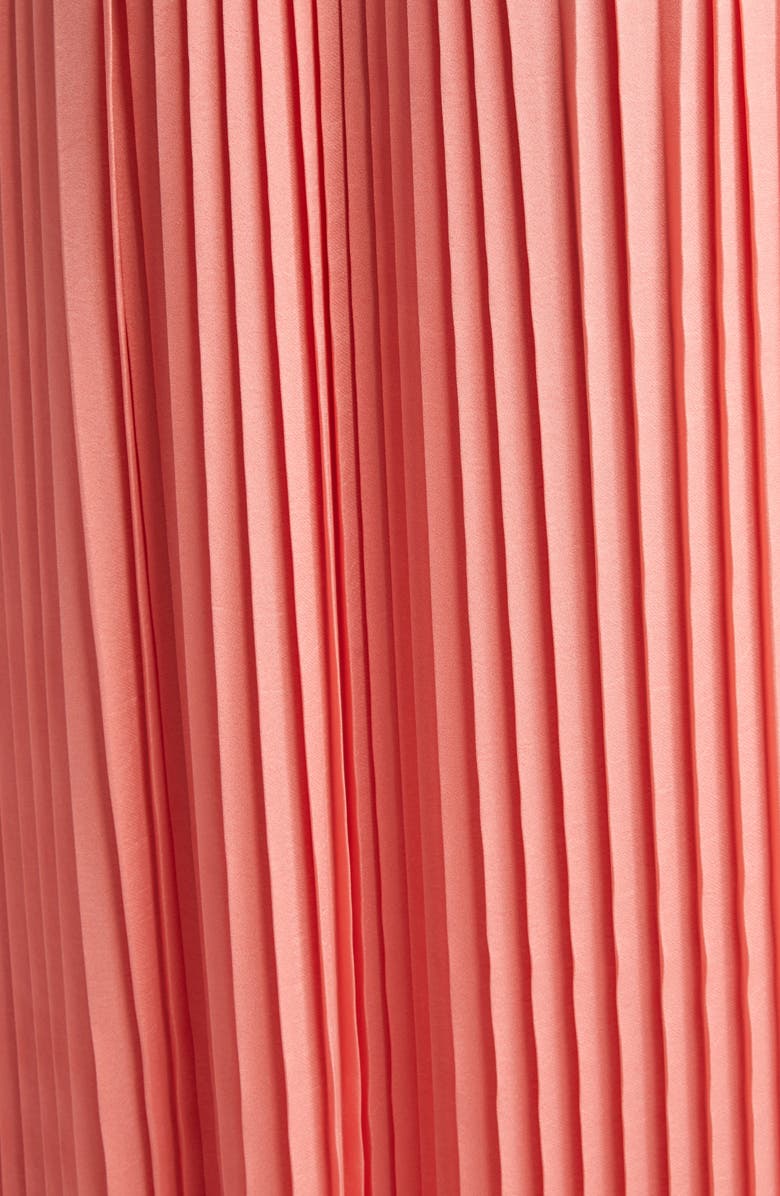 Ramy Brook Adalyn Cowl Neck Pleated Maxi Dress, Alternate, color, Coral