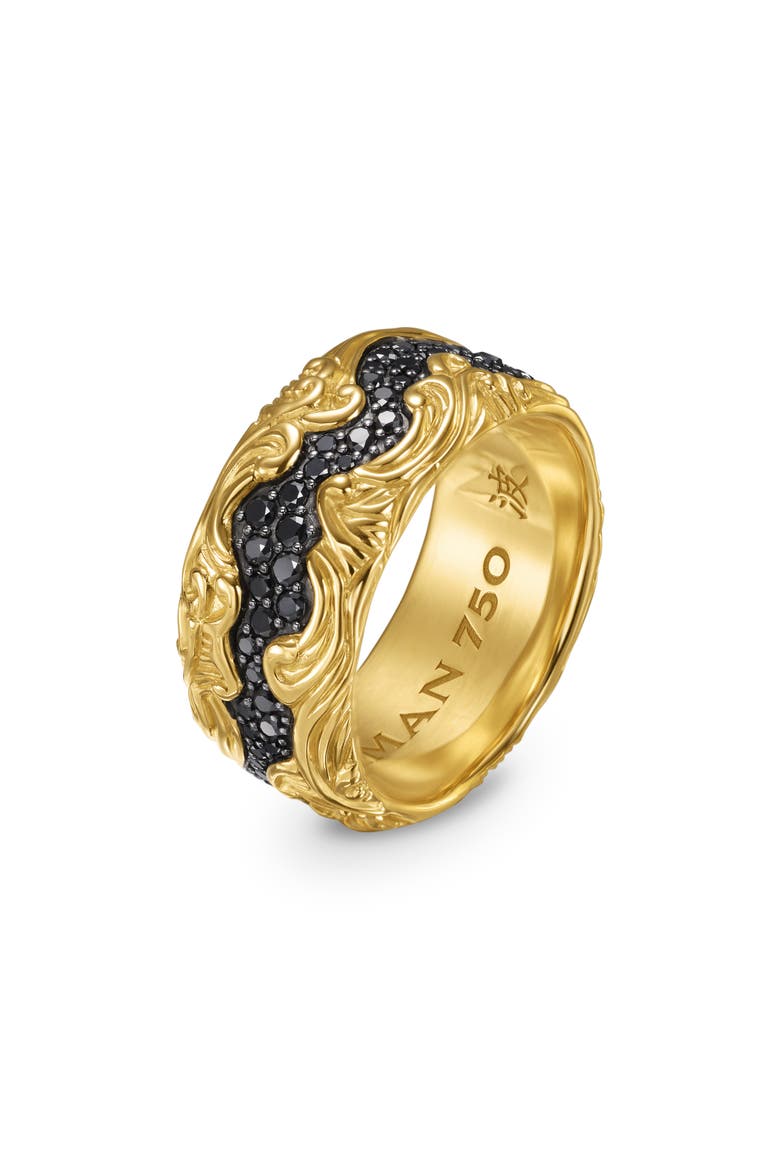 Waves Pavé Band Ring, Alternate, color, 18K GOLD