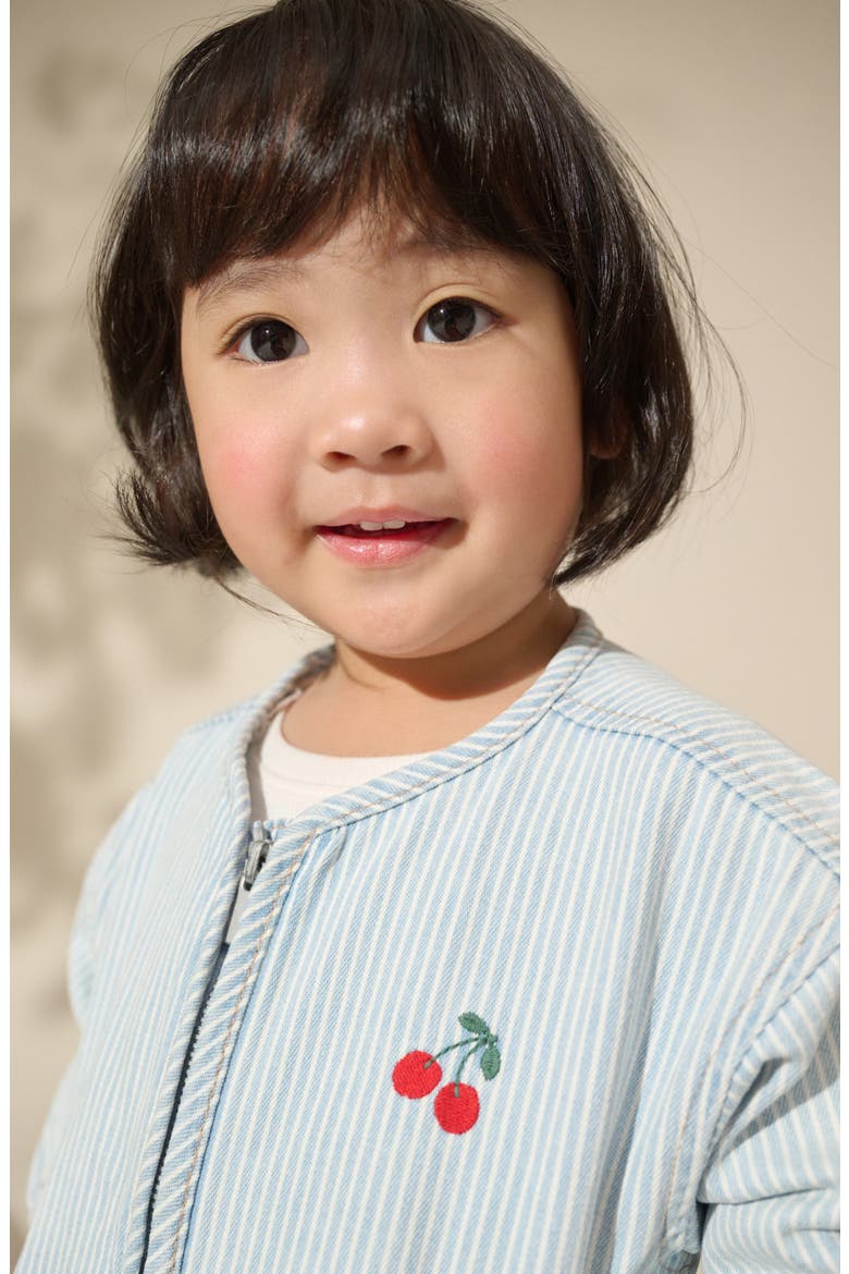 Kids' Ticking Stripe Jacket, Alternate, color, BLUE